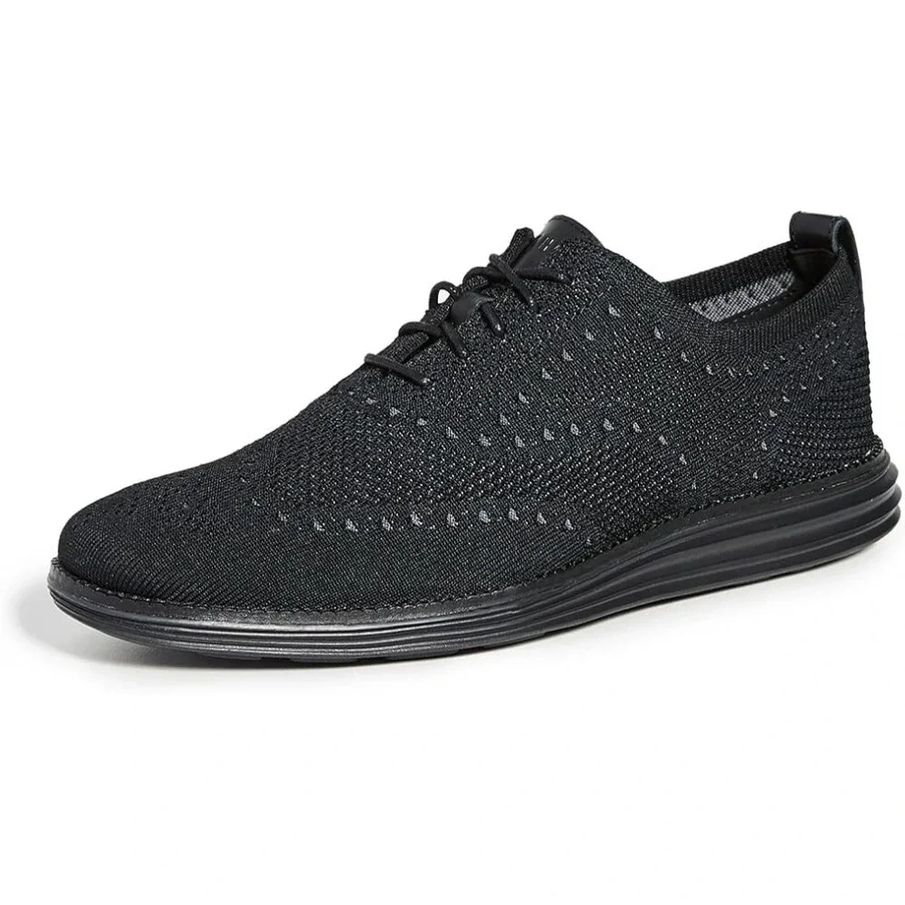 Cole Haan Original Grand Stitchlite Wingtip Mens Sz 10.5 Black Shoes C28443 -NEW